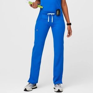 Figs High Waisted Kade Cargo Scrub Pants in Royal Blue Size XL Petite